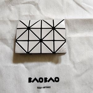 Bao Bao Issey Miyake light gray Bifold Card Holder - NEW